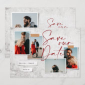 Moderne, minimale fotobruiloft, sla de datum op (Voorkant / Achterkant)