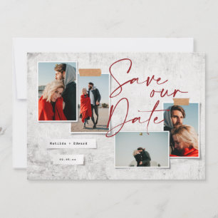 Moderne, minimale fotobruiloft, sla de datum op