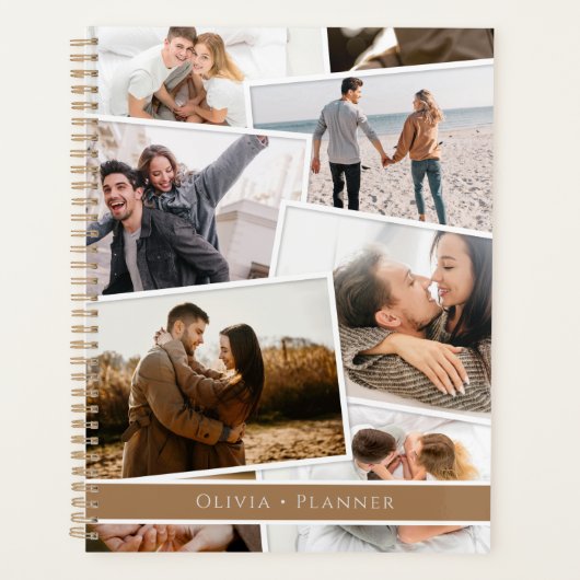 Moderne minimale fotocollage elegant planner (Voorkant)