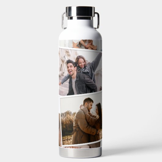 Moderne minimale fotocollage elegant waterfles (Voorkant)