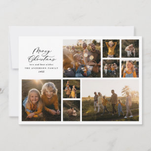 Moderne minimale fotocollage Kerst elegant Feestdagenkaart
