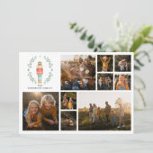 Moderne minimale fotocollage Kerst elegant Feestdagenkaart (Staand voorkant)