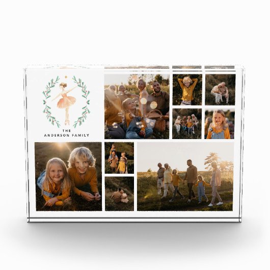 Moderne minimale fotocollage Kerst elegant Fotoblokken (Voorkant)