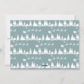 Moderne minimale fotocollage Kerst stoffig blauw Feestdagenkaart (Achterkant)