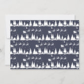 Moderne minimale fotocollage Kerstmis marineblauw Feestdagenkaart (Achterkant)