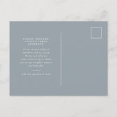 Moderne, minimale fotogeboorteaankondiging aankondigingskaart (Achterkant)