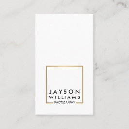 Moderne minimale fotograaf Gold Square Logo I Visitekaartje