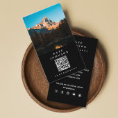Moderne minimale fotograaf QR-code Sociale media Visitekaartje