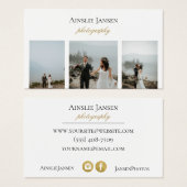 Moderne minimale fotograaf Visitekaartjes (Voorkant /achterkant)