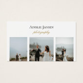 Moderne minimale fotograaf Visitekaartjes (Voorkant)