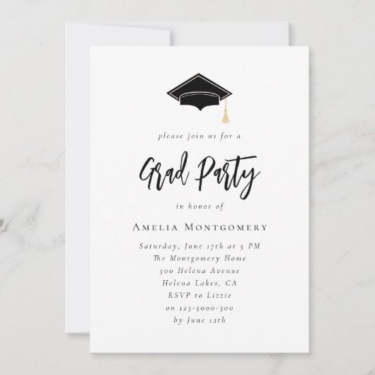 Moderne minimale fotograafpartij kaart (Voorkant)