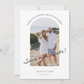 Moderne minimale foto's Bewaar de datum Aankondiging (Voorkant)