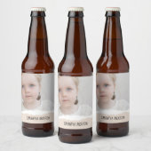Moderne, minimale foto's en geperonaliseerde tekst bier etiket (Flessen)