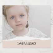 Moderne, minimale foto's en geperonaliseerde tekst bier etiket (Enkel label)