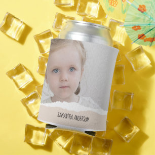 Moderne, minimale foto's en geperonaliseerde tekst blikjeskoeler