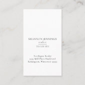 Moderne minimale foto's wit visitekaartje (Achterkant)