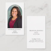 Moderne minimale foto's wit visitekaartje (Voorkant / Achterkant)