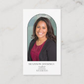 Moderne minimale foto's wit visitekaartje (Voorkant)