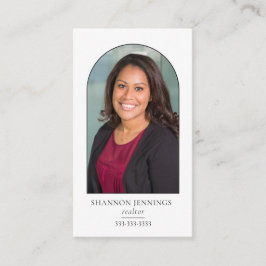 Moderne minimale foto's wit visitekaartje