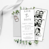 Moderne minimale fotostrip save the date