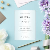 Moderne minimale Frosted Wedding Acryl Uitnodigingen (Insitu (Huwelijk))