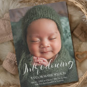 Moderne minimale geboorteaankondiging van Baby Aankondiging