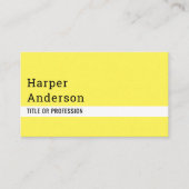 Moderne minimale gele Visitekaartjes (Voorkant)