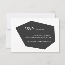 Moderne minimale Geo Gemstone Wedding Website zwar RSVP Kaartje