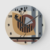 moderne, minimale geometrische abstract met een vo ronde klok (Voorkant)