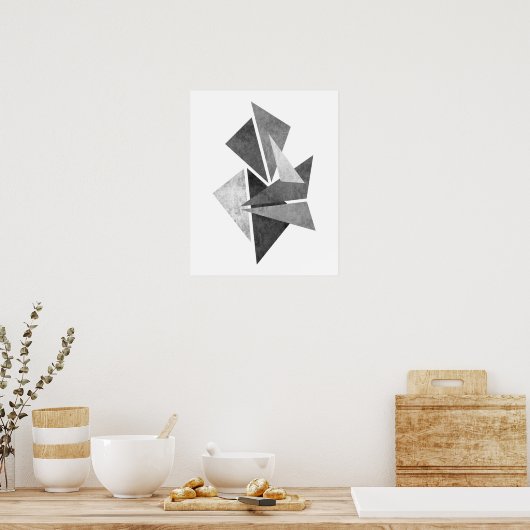 Moderne, minimale geometrische abstracte kunstdruk poster (Keuken)
