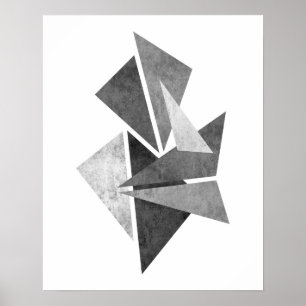 Moderne, minimale geometrische abstracte kunstdruk poster