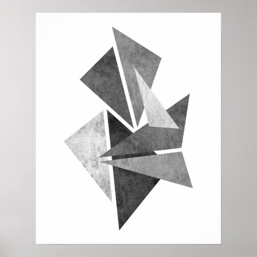 Moderne, minimale geometrische abstracte kunstdruk poster (Voorkant)