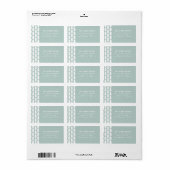 Moderne minimale geometrische aqua kerst grafiek etiket (Full Sheet)