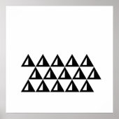 Moderne, minimale geometrische kunst in zwart-wit poster (Voorkant)