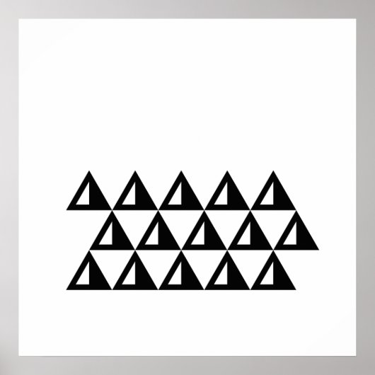 Moderne, minimale geometrische kunst in zwart-wit poster (Voorkant)