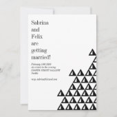 Moderne, minimale Geometrische Kunst Zwarte Wit We Kaart (Voorkant)