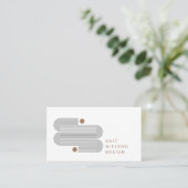 Moderne, minimale geometrische lijnen unieke creat visitekaartje (Staand voorkant)