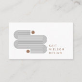 Moderne, minimale geometrische lijnen unieke creat visitekaartje (Voorkant)