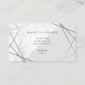 Moderne minimale geometrische marmer en grijze afs visitekaartje (Achterkant)