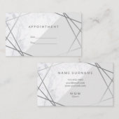 Moderne minimale geometrische marmer en grijze afs visitekaartje (Voorkant / Achterkant)