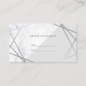 Moderne minimale geometrische marmer en grijze afs visitekaartje (Voorkant)