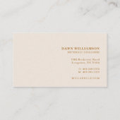 Moderne Minimale Geometrische Patroon Karamel & Ta Visitekaartje (Achterkant)