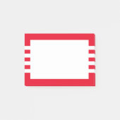 Moderne, minimale geometrische rode strepen post-it® notes (Voorkant)