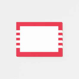 Moderne, minimale geometrische rode strepen post-it® notes