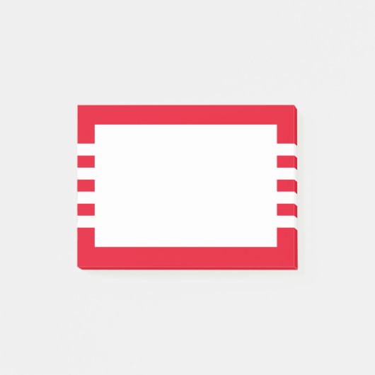 Moderne, minimale geometrische rode strepen post-it® notes (Voorkant)
