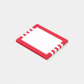 Moderne, minimale geometrische rode strepen post-it® notes (Schuin)