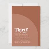 Moderne minimale geometrische terracotta verjaarda (Voorkant)