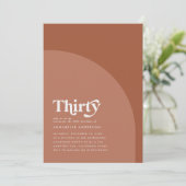 Moderne minimale geometrische terracotta verjaarda (Staand voorkant)