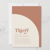 Moderne minimale geometrische terracotta verjaarda (Voorkant)