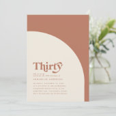 Moderne minimale geometrische terracotta verjaarda (Staand voorkant)